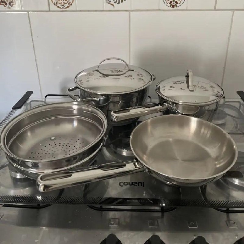 Jogo De Panelas Inox Fundo Triplo Allegra 4 Peças Tramontina
