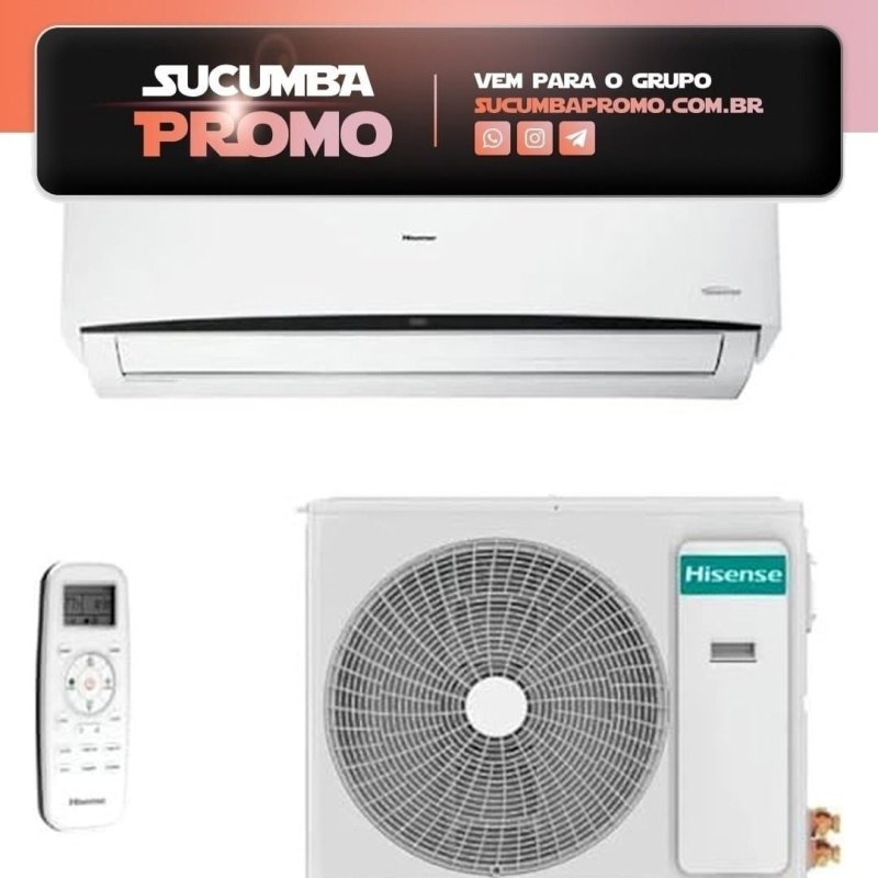 AR CONDICIONADO INVERTER HISENSE SPLIT HI WALL WI-FI 24000 BTUS
