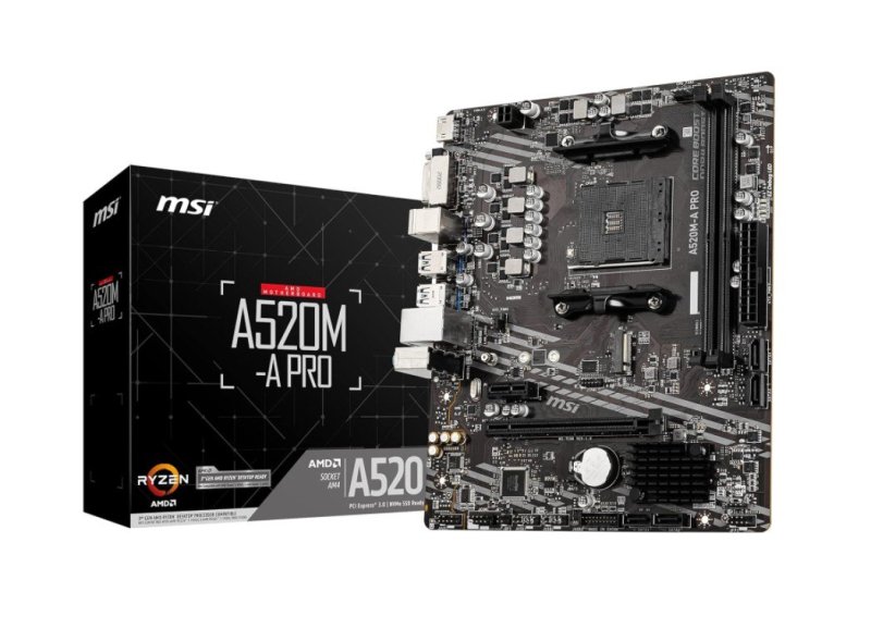 Placa-Mãe MSI A520M-A PRO AM4 DDR4