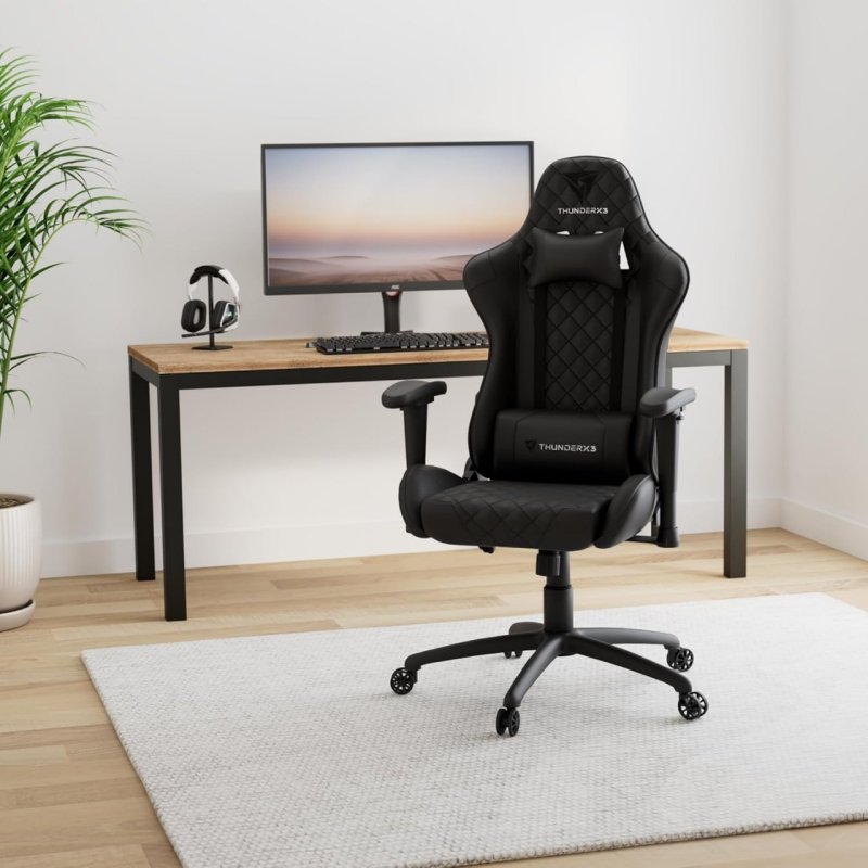 Cadeira Gamer Profissional TGC12 Preta ThunderX3