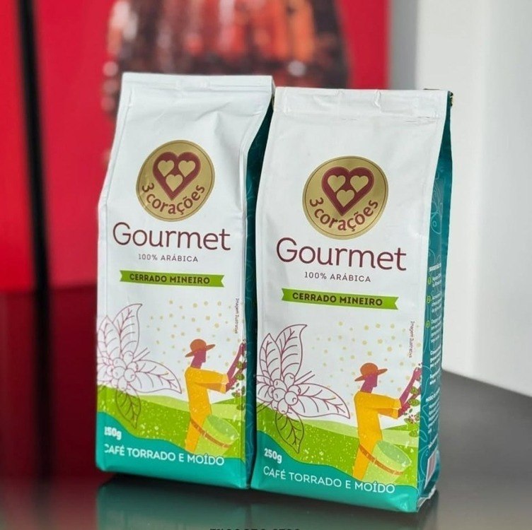 3 Corações Café Torrado e Moído Gourmet Cerrado Mineiro, 250G