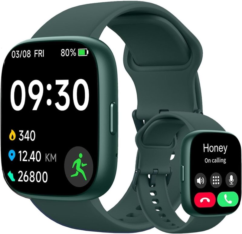 Bettdow SmartWatch Feminino 1.83" Full Touch, Assistente de voz Alexa