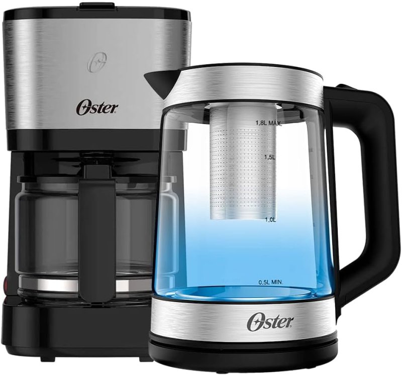Oster Kit Chaleira Elétrica Tea e Cafeteira Inox Compacta - 220V
