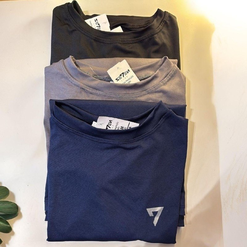 Kit com 3 Camisetas Térmicas Segunda Pele Uv50