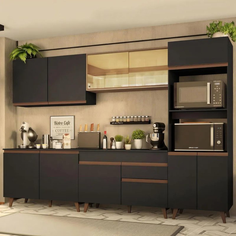 Armário de Cozinha Completa Modulada Madesa Reims