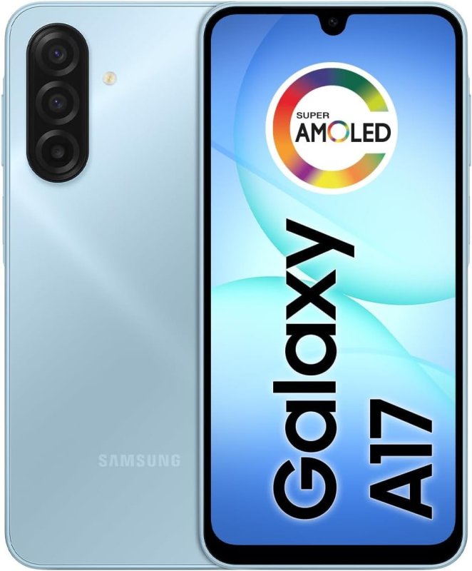 Celular Samsung Galaxy A17, 128GB, 4GB, 50MP Tela 6.7", IP54 - Azul