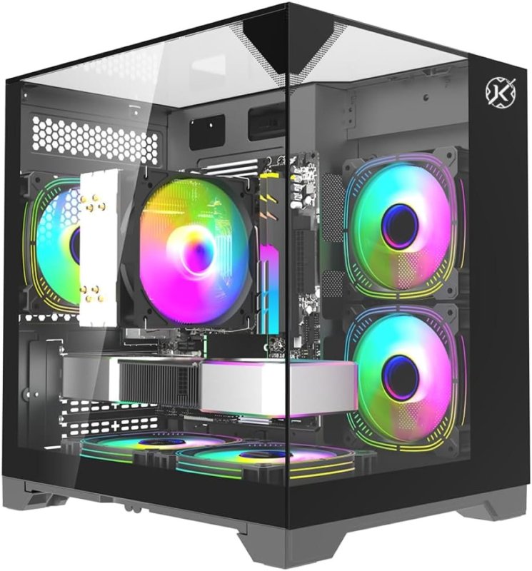 Gabinete Gamer Kalkan Midgard Vision Preto Micro ATX