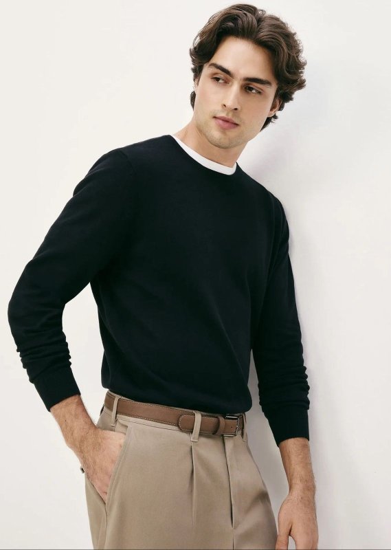 Blusão Masculino Básico Em Tricô De Algodão Hering