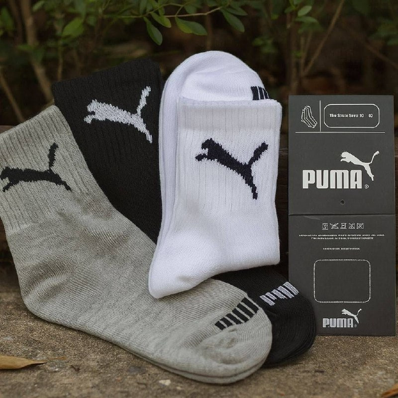 Kit 6 Pares Meias Puma Cano Médio Algodão