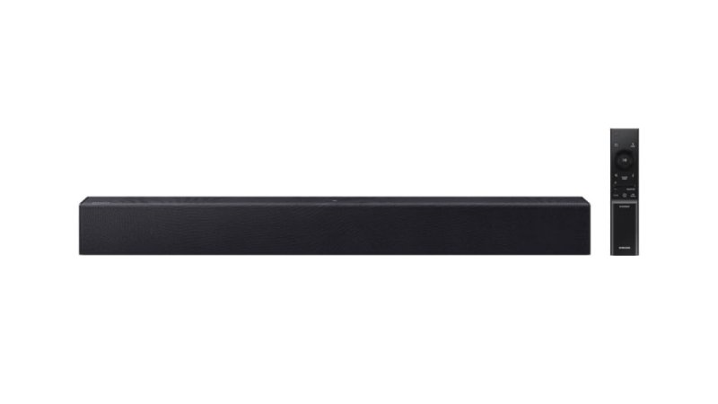 Soundbar Samsung HW-B400F com 2.0 canais Bluetooth Subwoofer integrado e HDMI ARC