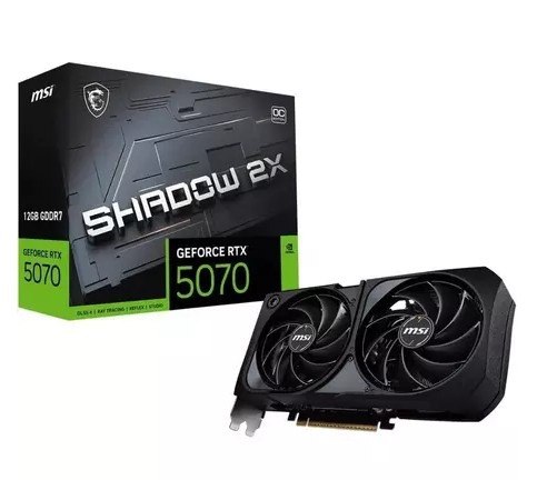 Placa de Vídeo MSI RTX 5070 Shadow 2X OC 12GB