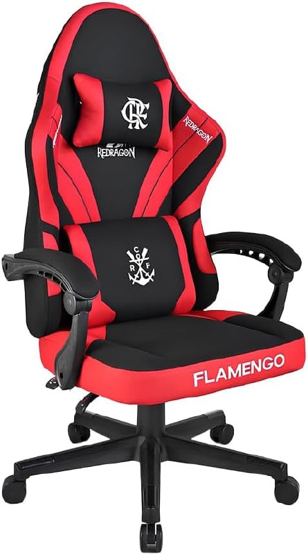 Cadeira Gamer Redragon Flamengo Nest - Até 135KG - Vermelho e Preto