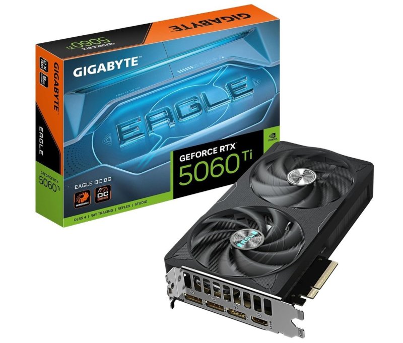 Placa de vídeo RTX 5060 Ti Eagle de 8GB da Gigabyte