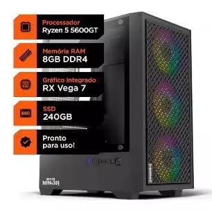 PC Gamer Soldier, AMD Ryzen 5 5600GT, 8GB DDR4, SSD 240GB, Radeon Graphics Vega 7