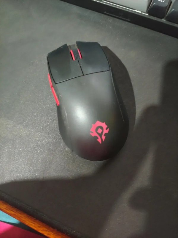 Mouse Gamer Redragon King Pro World Of Warcraft Horda Preto + Frete Grátis