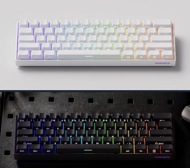 Teclado magnético Akko Fun60 Pro HE, RGB, 8000Hz, Gatilho rápido 0.001