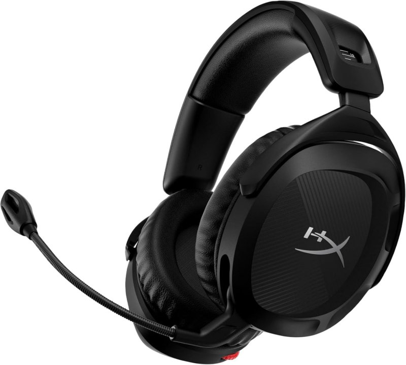HyperX Cloud Stinger 2 – Áudio Espacial DTS, Bateria 20H, Microfone Dobrável, Preto