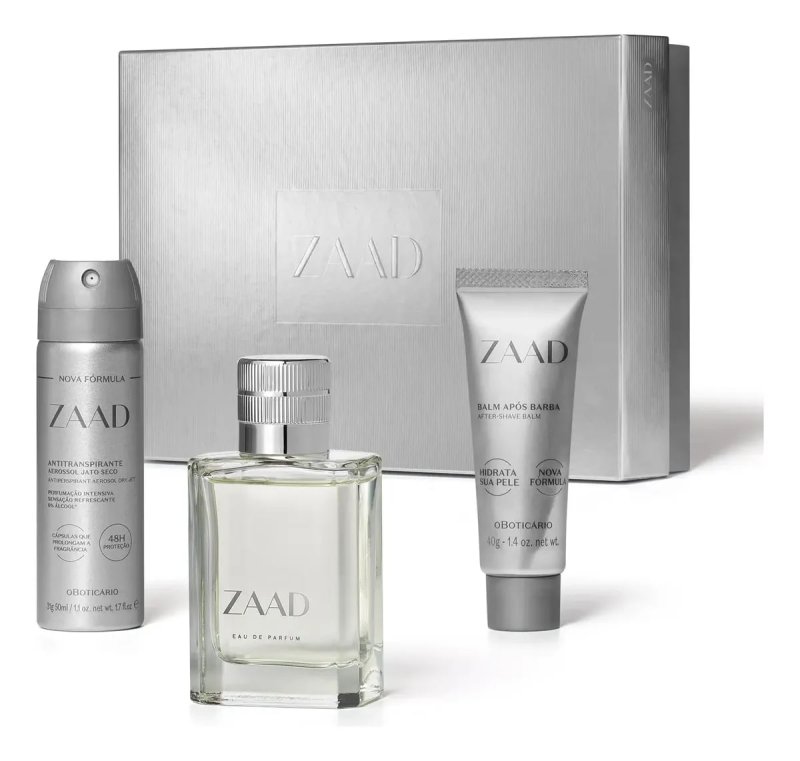 Boticário Zaad Kit Presente 3 Itens - Fragrância