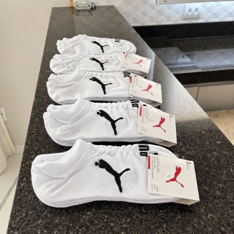 Kit 9 Pares Meias Puma Soquete Cano Curto Sapatilha Original