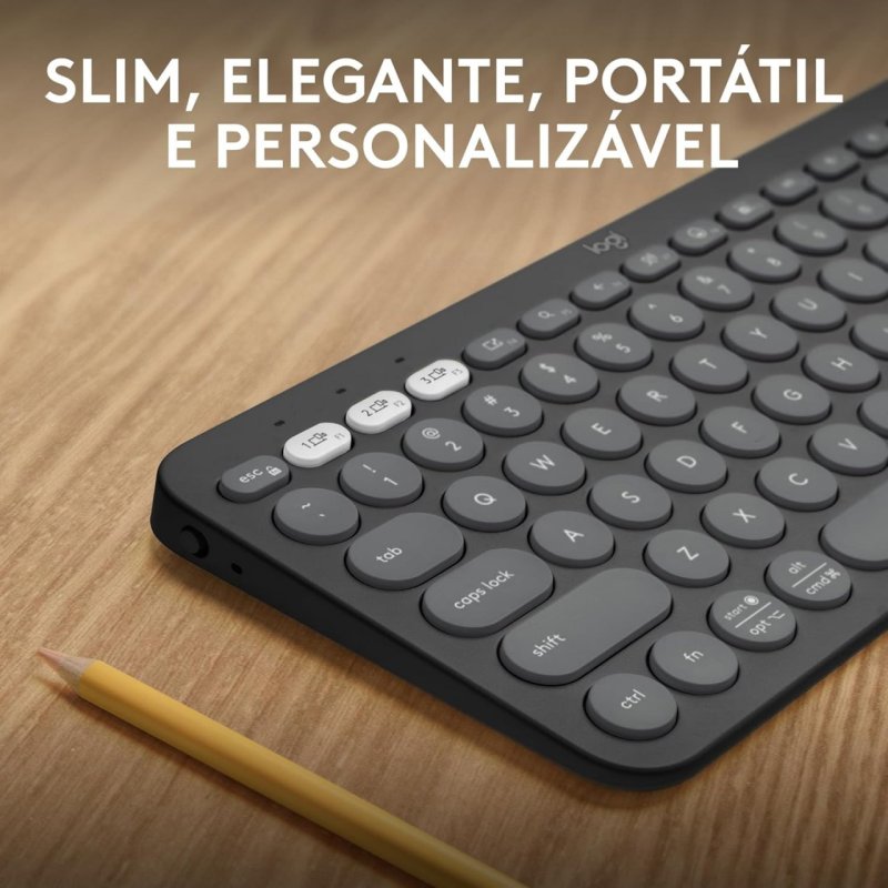 Logitech Pebble Keys 2 K380s - Teclado Bluetooth Easy-Switch - Grafite