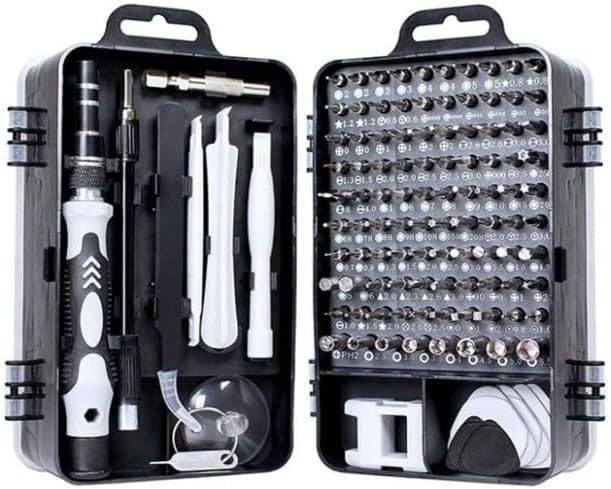 Conjunto de Chaves de Fenda de Precisão 115 em 1 com Kit Reparo