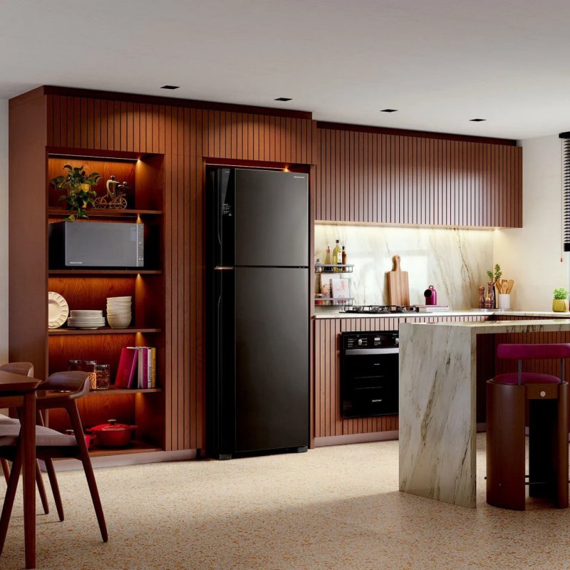 Geladeira Inteligente B= Smart Brastemp Frost Free Duplex 512 Litros Cor Black Inox - BRM62AE Bivolt