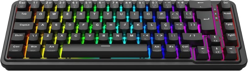 Teclado Magnético Gamer Redragon Nova RGB Preto 65% ABNT2 Switch Redragon UltraMag Linear
