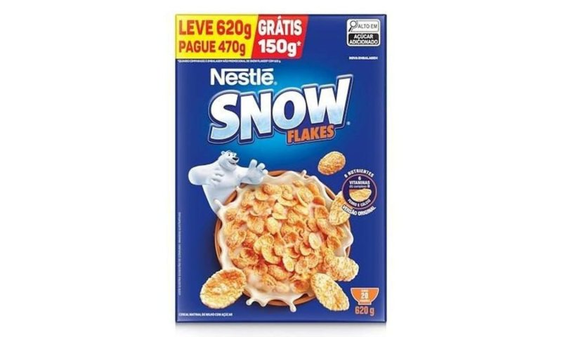 Snow Flakes Cereal Matinal Tradicional Leve 620G Embalagem Econômica