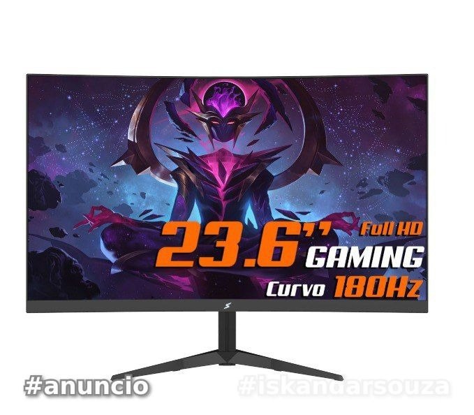 Monitor Gamer SuperFrame Precision Ultra V4, 23.6 Pol, Curvo, Full HD, VA, 180Hz, RGB, SFPCCB-24180-FHD