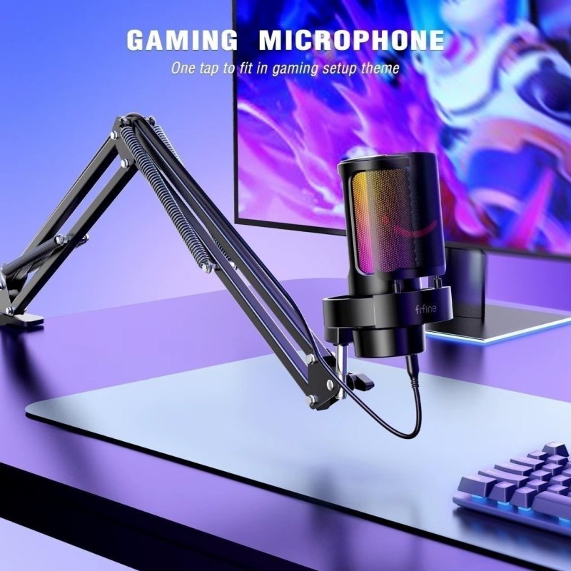 Kit Fifine - Microfone A8T + Braço articulado