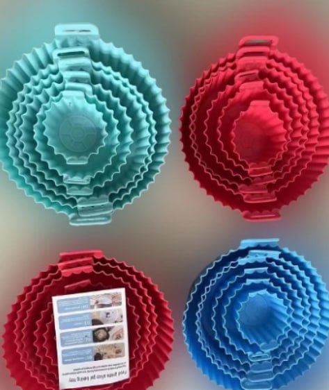 kit com 6 Formas de Silicone Para Air fryer