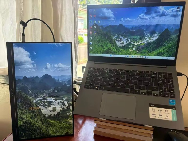 ARZOPA 15.6 inch Monitor Portátil FHD 1080P IPS USB-C Mini-HDMI
