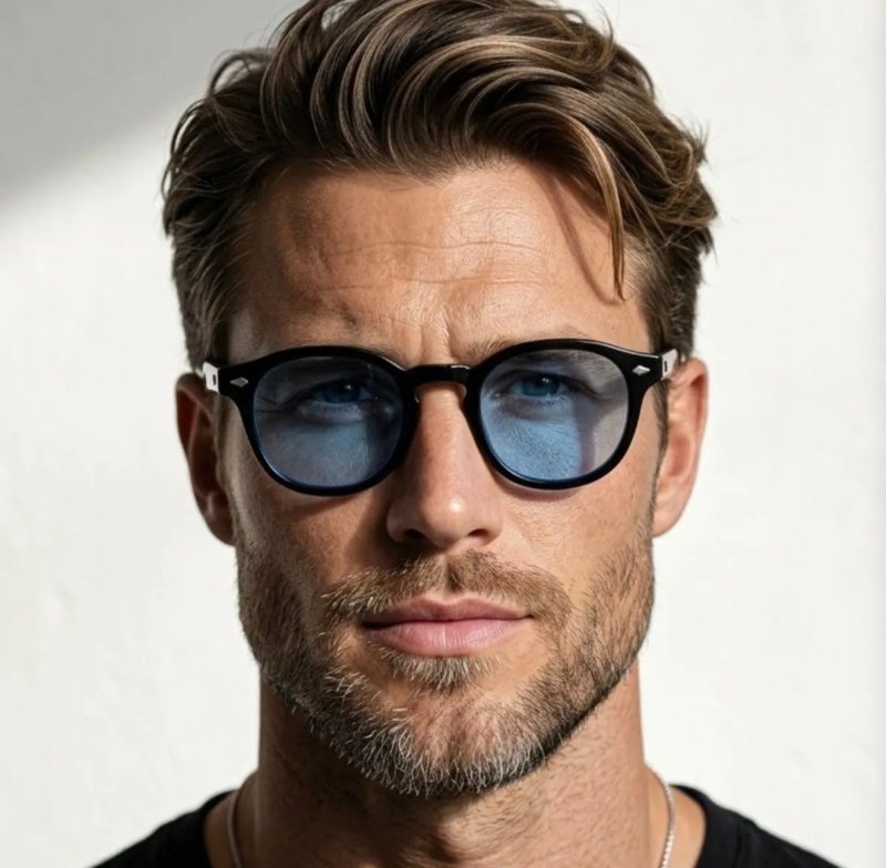 Óculos De Sol Redondo Masculino Premium Lente Clara