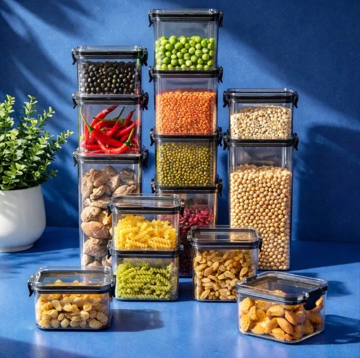 Pote Hermético Haushop Kit 12 Potes Para Alimentos Seguro Transparente + Frete Grátis