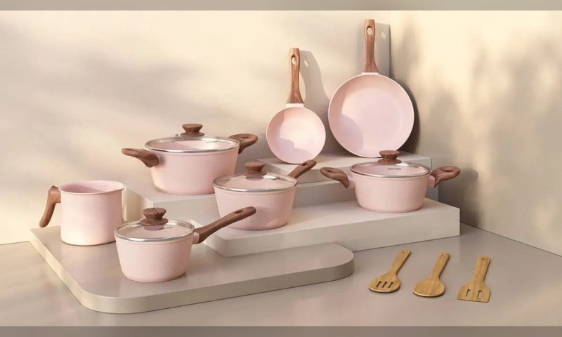 Jogo De Panelas Em Cerâmica 10 Peças Antiaderentes Indução Style Cook Mimo Style Quartz
