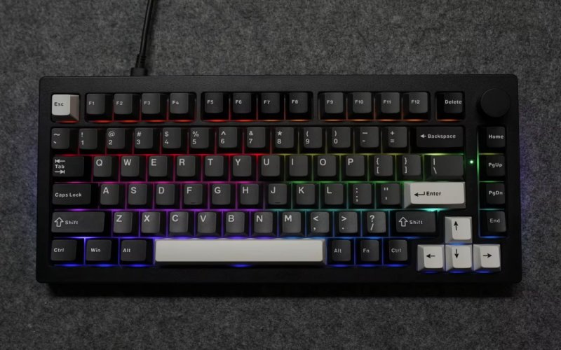 Teclado Mecânico Sem Fio AKKO 5075 V3 Knob Hot Swap RGB 8000mAh