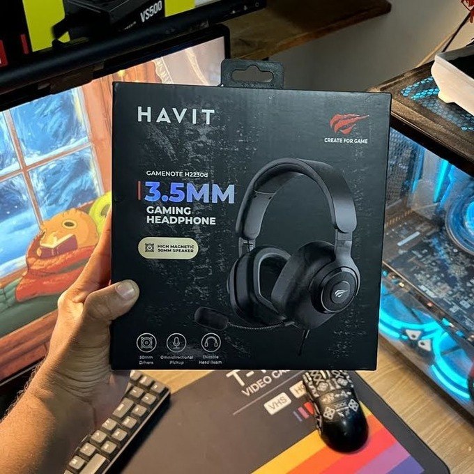 Fone Headset Gamer HAVIT H2230d P2 P3 3,5MM Microfone Removível Consoles PC Preto + Frete Grátis