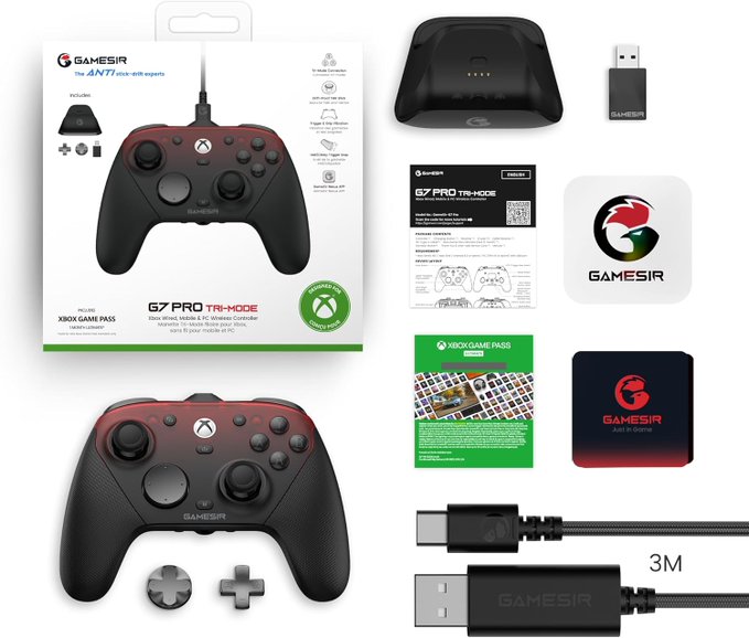 GameSir G7 Pro Controle Gamer Tri-Mode para Xbox, PC e Android Sem Fio