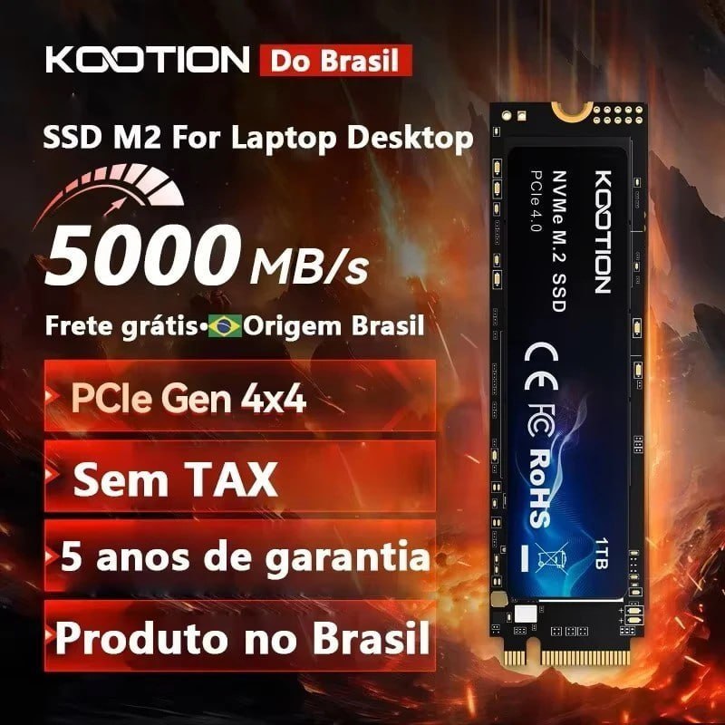 SSD 1TB Kootion 5000mbps, NVME