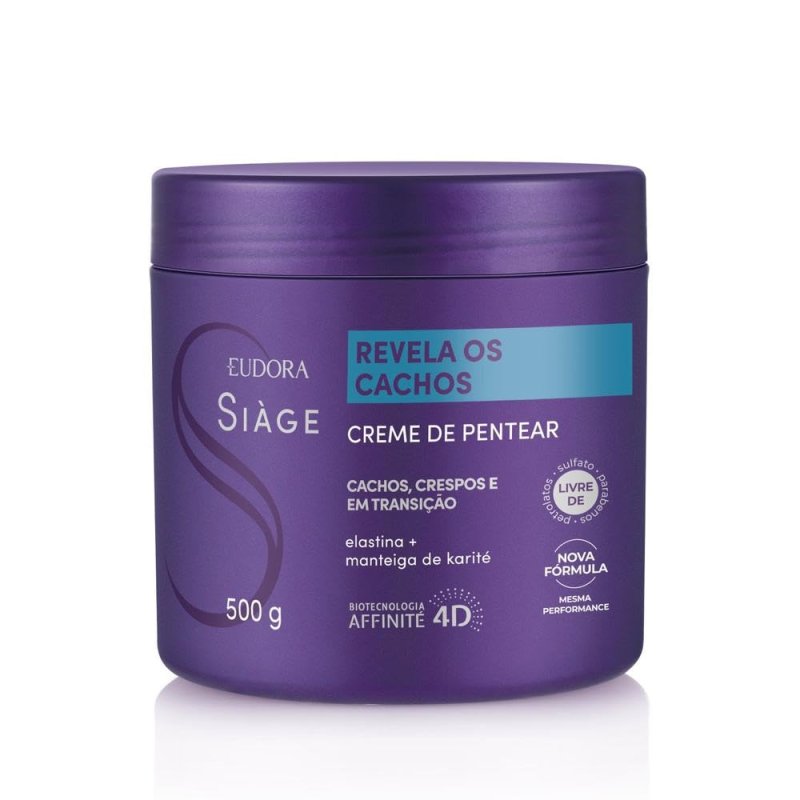 Eudora Creme para Pentear Siàge Revela Os Cachos 500g