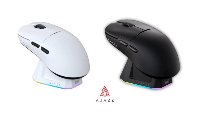 Mouse Gamer Sem Fio AJAZZ AJ179P, Sensor PAW3395, com Dock de Carregamento