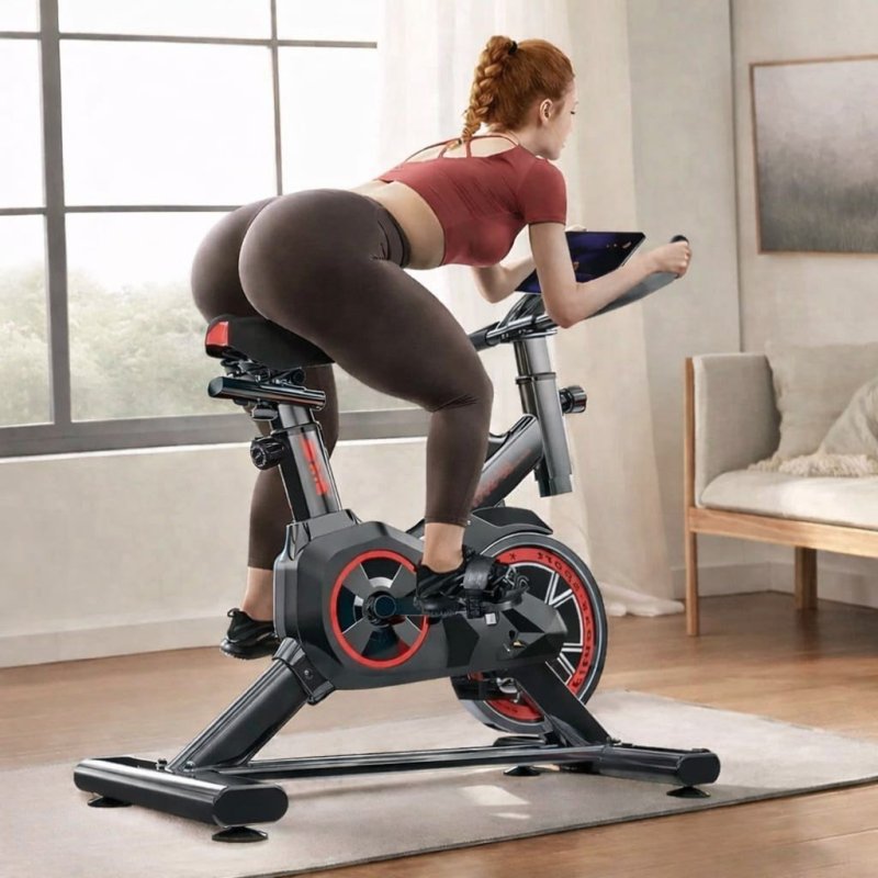 Bicicleta Ergométrica Spinning X11 - Preto e Vermelho