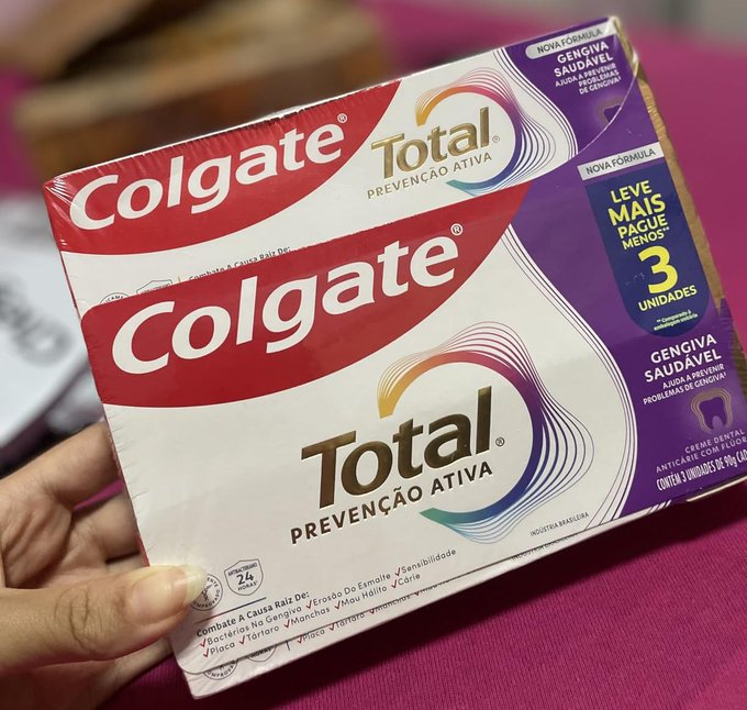 Colgate Creme Dental Total Gengiva Reforçada 3 Unid 90g