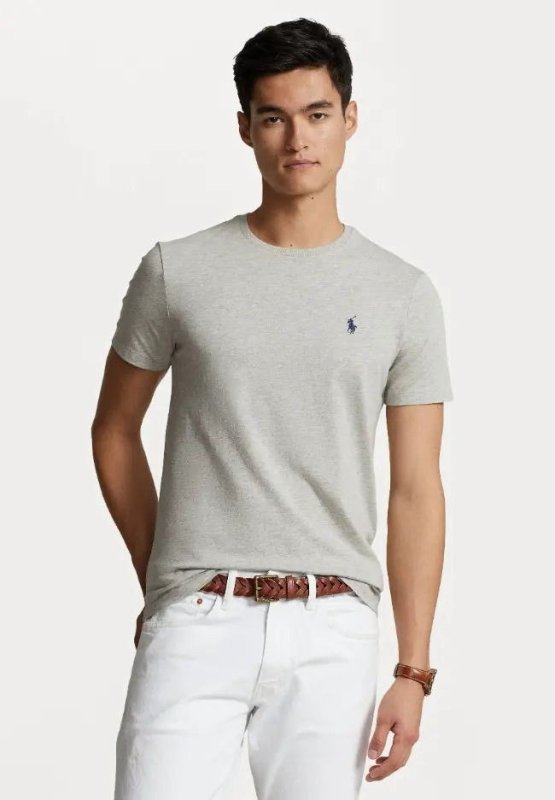 Camiseta Ralph Lauren Masculina Slim Algodão Manga Curta