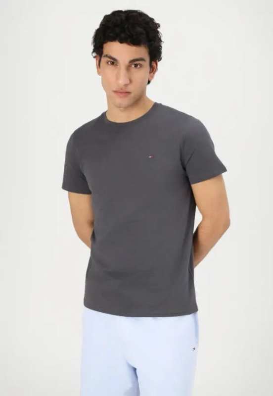 Camiseta Tommy Hilfiger Basica Masculina Chumbo