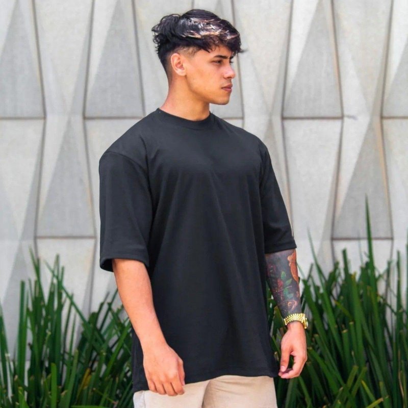 Camiseta Oversized Lisa Malha Algodão