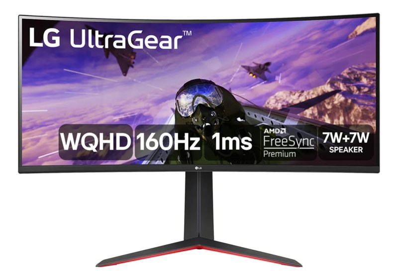 Monitor Gamer LG Ultragear Curvo – Tela VA de 34”, 2K WQHD 3440 x 1440, UltraWide™
