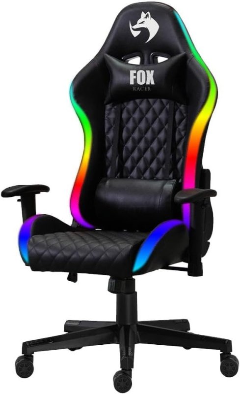 Cadeira Gamer Fox Racer até 130kgs com RGB