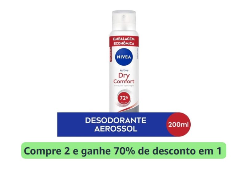 10x Nivea Desodorante Antitranspirante Aerossol Dry Comfort 200ml