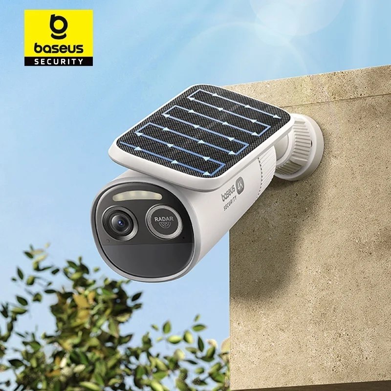 Câmera Baseus Security S2 4K com Painel Solar, Wifi, Smart Face ID